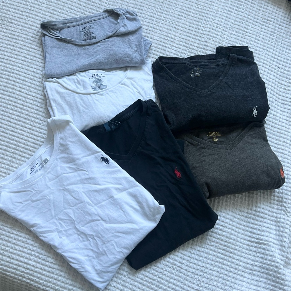 Ralph Lauren Men's Short Sleeve Tees - Black, White, Gray